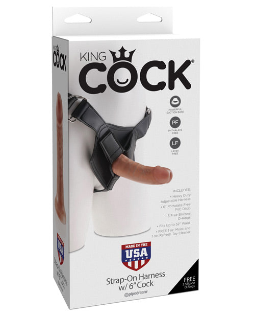 King Cock Harness W/6" Cock