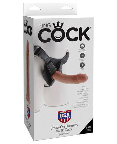 King Cock Harness W/8" Cock