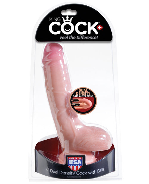 King Cock Plus Dual Density Cock W/balls - Flesh
