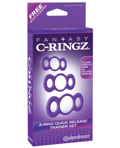 Fantasy C-ringz 3-ring Quick Release Trainer Set - Purple