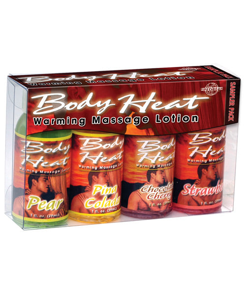 Body Heat Warming Massage Lotion Sampler Pack - Asst. 1oz Pack Of Four