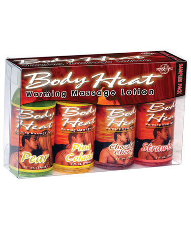 Body Heat Warming Massage Lotion Sampler Pack - Asst. 1oz Pack Of Four