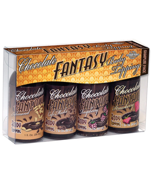 Chocolate Fantasy Lovers Body Topping Sampler - 1 Oz Pack Of 4