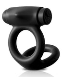 Sir Richards Control Vibrating Silicone Cock & Ball C-ring - Black