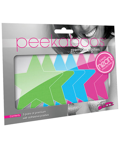 Peekaboos Neon Stars Value Pack - O-s Pack Of 3