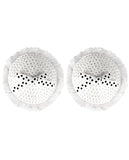 Peekaboos Sequin W-white Bow Premium Pasties - 1 Pair White