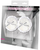 Peekaboos Sequin W-white Bow Premium Pasties - 1 Pair White