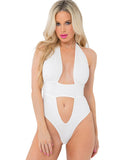 Pink Lipstick Deep Plunge Bodysuit