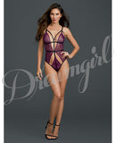 Strappy Lace Teddy Sparkling Grape O-s