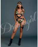 4 Pc Camo Cutie W-bullets, Headband & Leg Garter W-knife Camouflage O-s