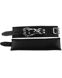 Rouge Padded Leather Wrist Cuffs