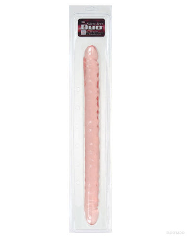 17" Slim Jim Duo Veined Super Slim Dong - Translucence Gel