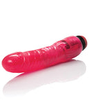 Hot Pinks Curved Jelly Vibrating Dildo