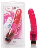 Hot Pinks Curved Jelly Vibrating Dildo