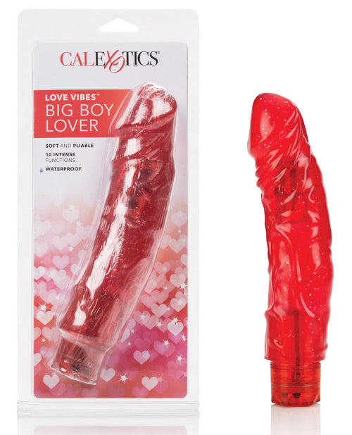 Love Vibes Big Boy Lover Vibrating Dildo - Red