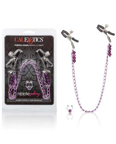 Nipple Play Purple Chain Nipple Clamps