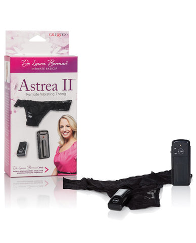 Dr. Laura Berman Intimate Basics Astrea Ii Remote Vibrating Thong Black O-s