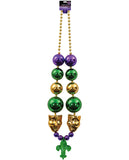 Jumbo Mardi Gras Beads W-mask - By Sassigirl