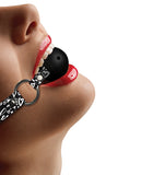 Shots Ouch Love Street Art Fashion Printed Breathable Ball Gag - Black