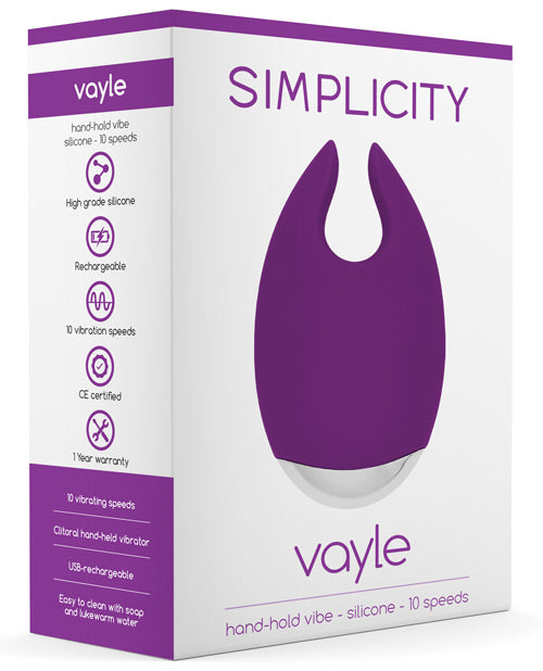 Shots Simplicity Vayle Rechargeable Clitoral Handheld Vibe - 10 Speed