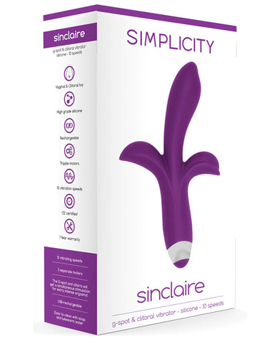 Shots Simplicity Sinclaire Rechargeable G Spot & Clitoral Vibrator - 10 Speed