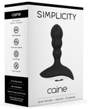 Shots Simplicity Caine Rechargeable Anal Vibrator - 10 Speed Black