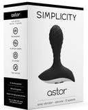 Shots Simplicity Astor Rechargeable Anal Vibrator - 10 Speed Black