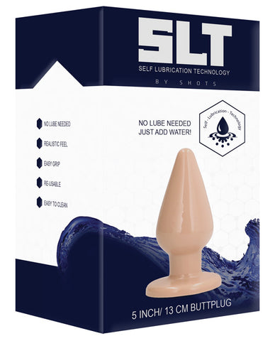 Shots Slt Self Lubrication 5" Butt Plug - Flesh