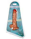 Major Dick Curved W-balls & Suction Cup Coast Guard - Caramel