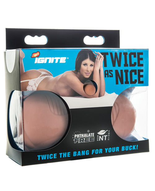 Ignite Twice As Nice Masturbator - Caramel