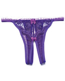 Scalloped Embroidery Crotchless Panty O/s