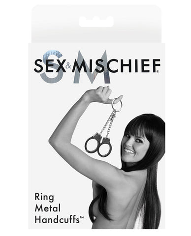 Sex & Mischief Ring Metal Handcuffs