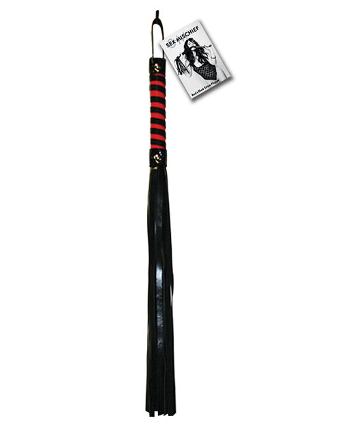 Sex & Mischief Stripe Flogger - Black-red