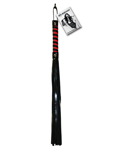 Sex & Mischief Stripe Flogger - Black-red