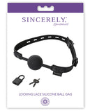 Sincerely Locking Lace Silicone Ball Gag