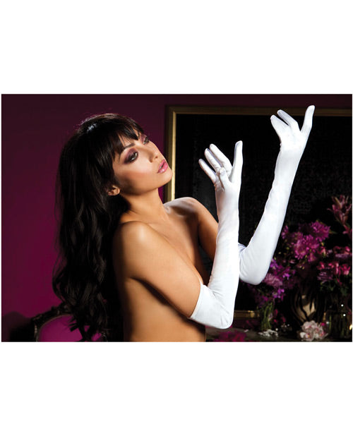 Satin Opera Length Gloves O/s