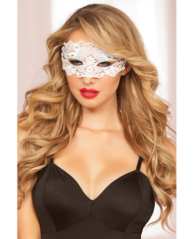 Lace Eye Mask W/satin Ribbon Ties O/s