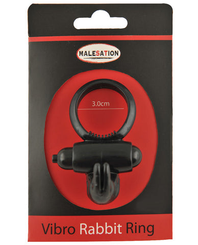 Malesation Vibro Rabbit Ring - Black