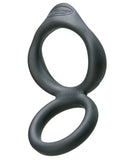 Malesation Force Silicone Double Cock Ring - Black