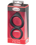 Malesation Force Silicone Double Cock Ring - Black