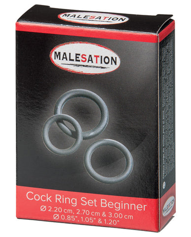 Malesation Cockring Set Beginner - Black