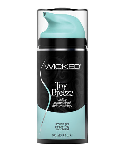 Wicked Sensual Care Toy Breeze Waterbased Cooling Lubricant - 3.3 Oz