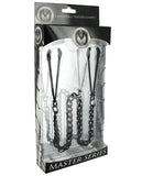 Master Series Reign Noir Tweezer Style Nipple Vice - Black