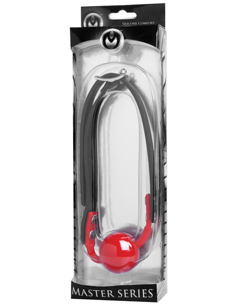 Master Series The Hush Gag Comfort Ball Gag - Red