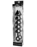 Master Series Spades Anal Beads Xl - Black