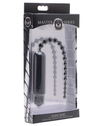 Master Series Dark Rod Vibrating Beaded Silicone Sound