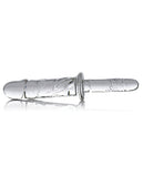 Master Series Brutus Glass Dildo Thruster - Clear