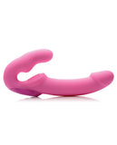 Strap U Vibrating Strapless Silicone Strap On W-remote Control - Pink