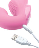 Strap U Vibrating Strapless Silicone Strap On W-remote Control - Pink