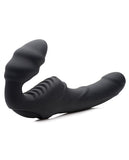 Strap U Slim Ribbed 9x Vibrating Strapless Stap On